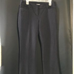 Navy Blue Express Pinstripe Slacks